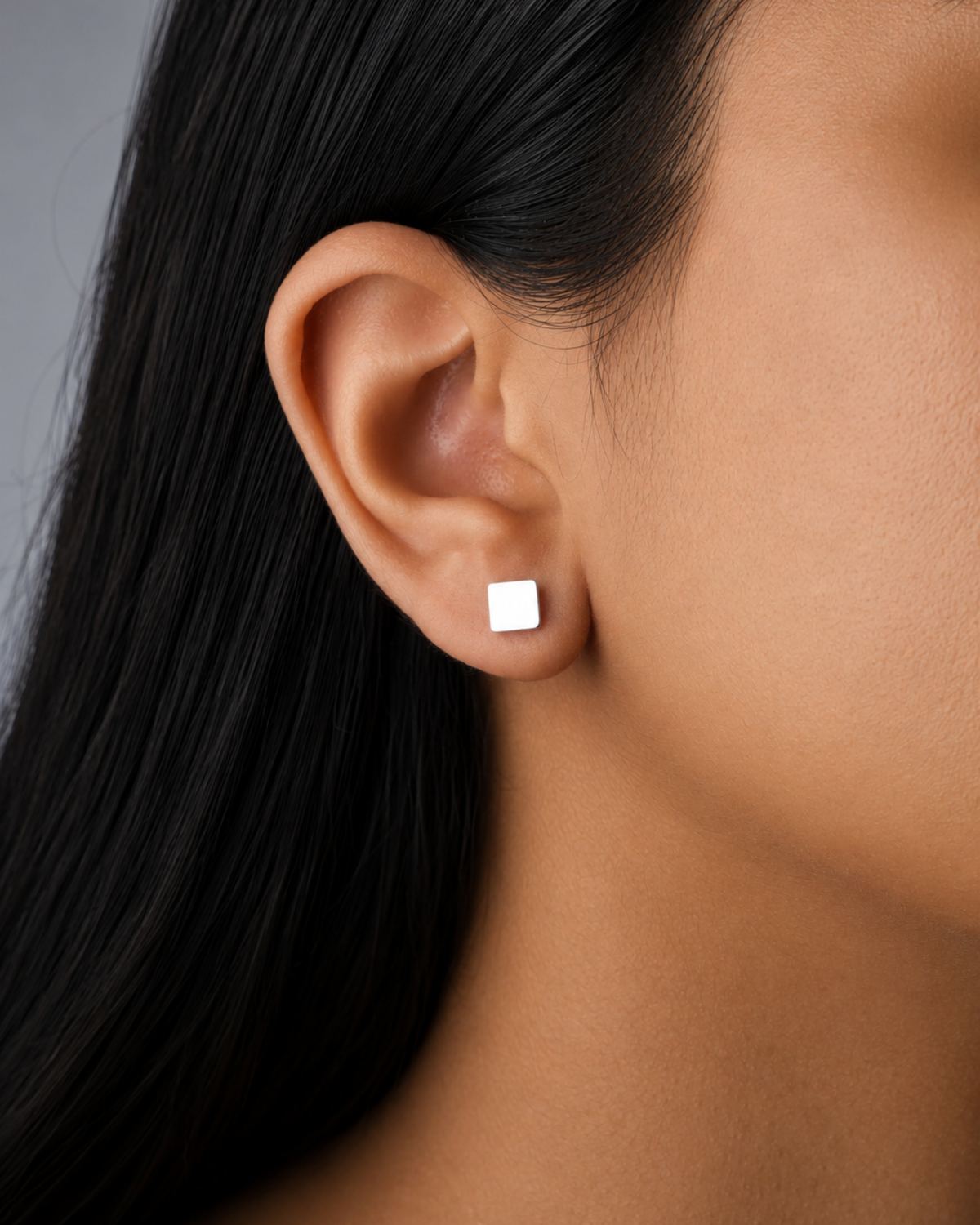 Minimal Square Stud Earrings | 92.5 Sterling Silver