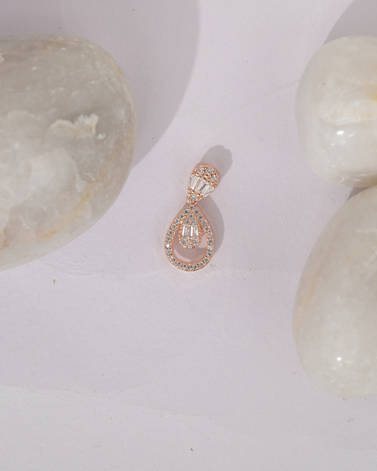 Rose Teardrop Pendant | 92.5 Sterling Silver