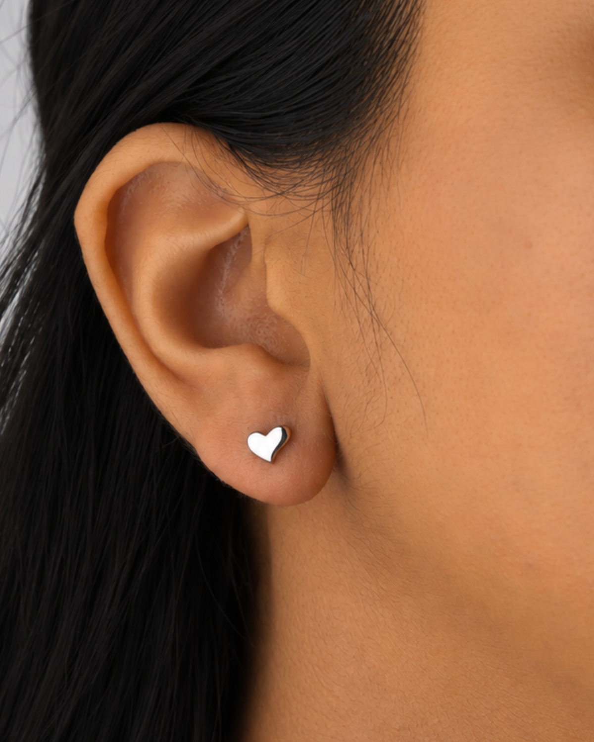 Classic Heart Stud Earrings | 92.5 Sterling Silver
