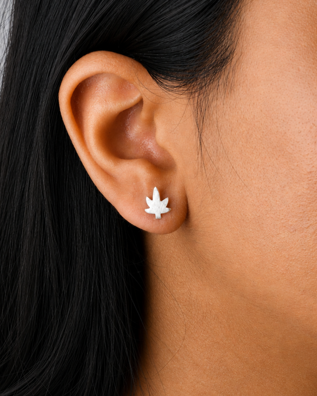Maple Leaf Stud Earrings | 92.5 Sterling Silver