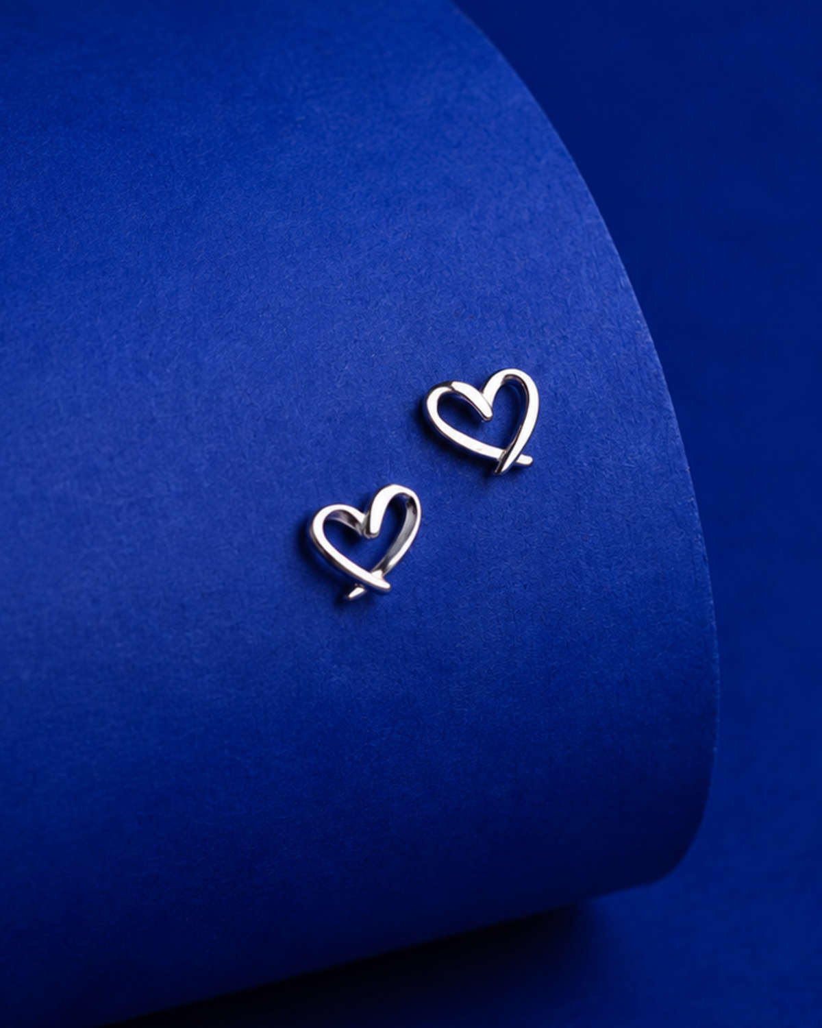 Open Heart Stud Earrings | 92.5 Sterling Silver