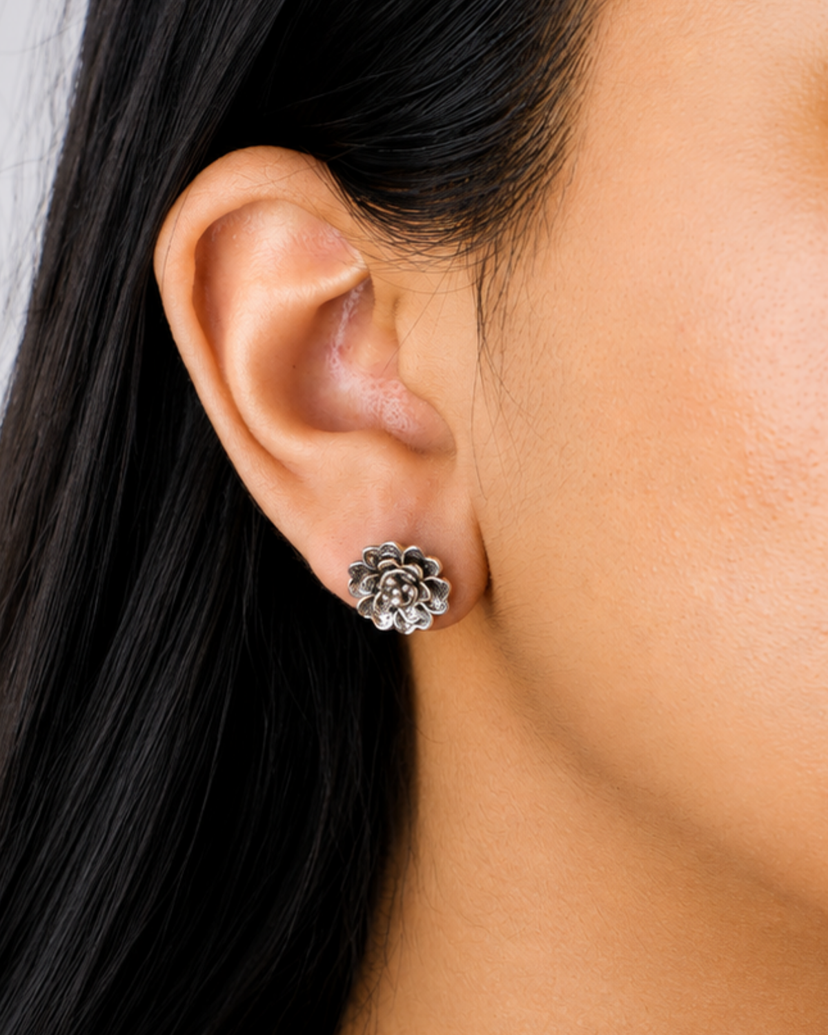 Lotus Blossom Stud Earrings | 92.5 Sterling Silver
