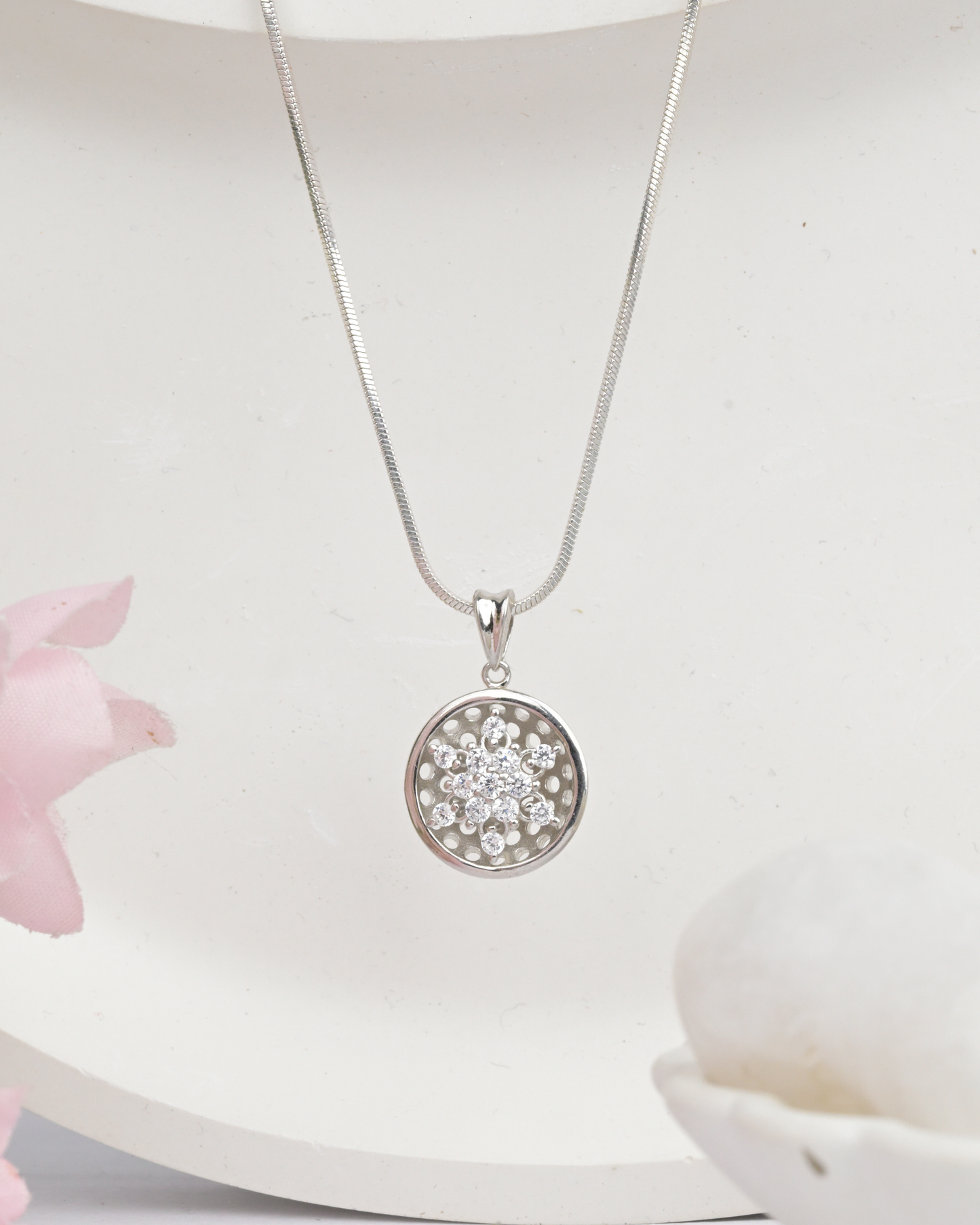 Snowburst Sterling Silver Pendant