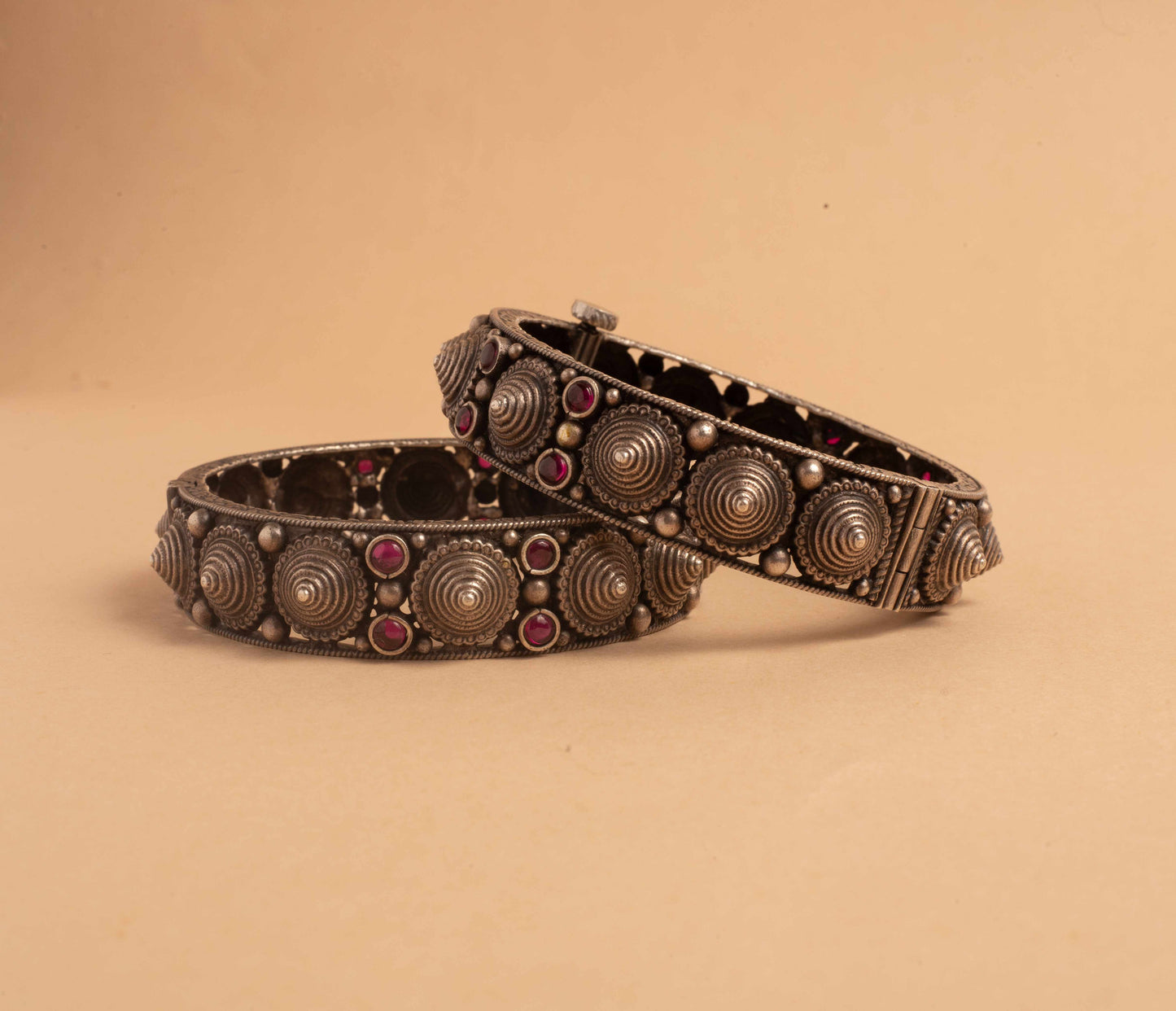 Oxidised Stones Bangles