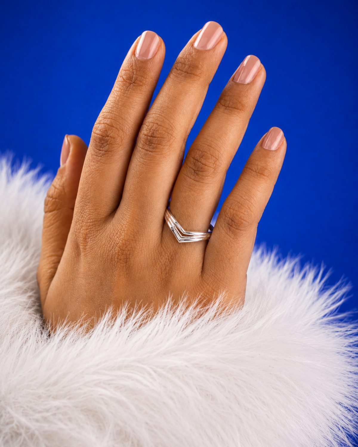 Minimal Triple Chevron Ring | 92.5 Sterling Silver