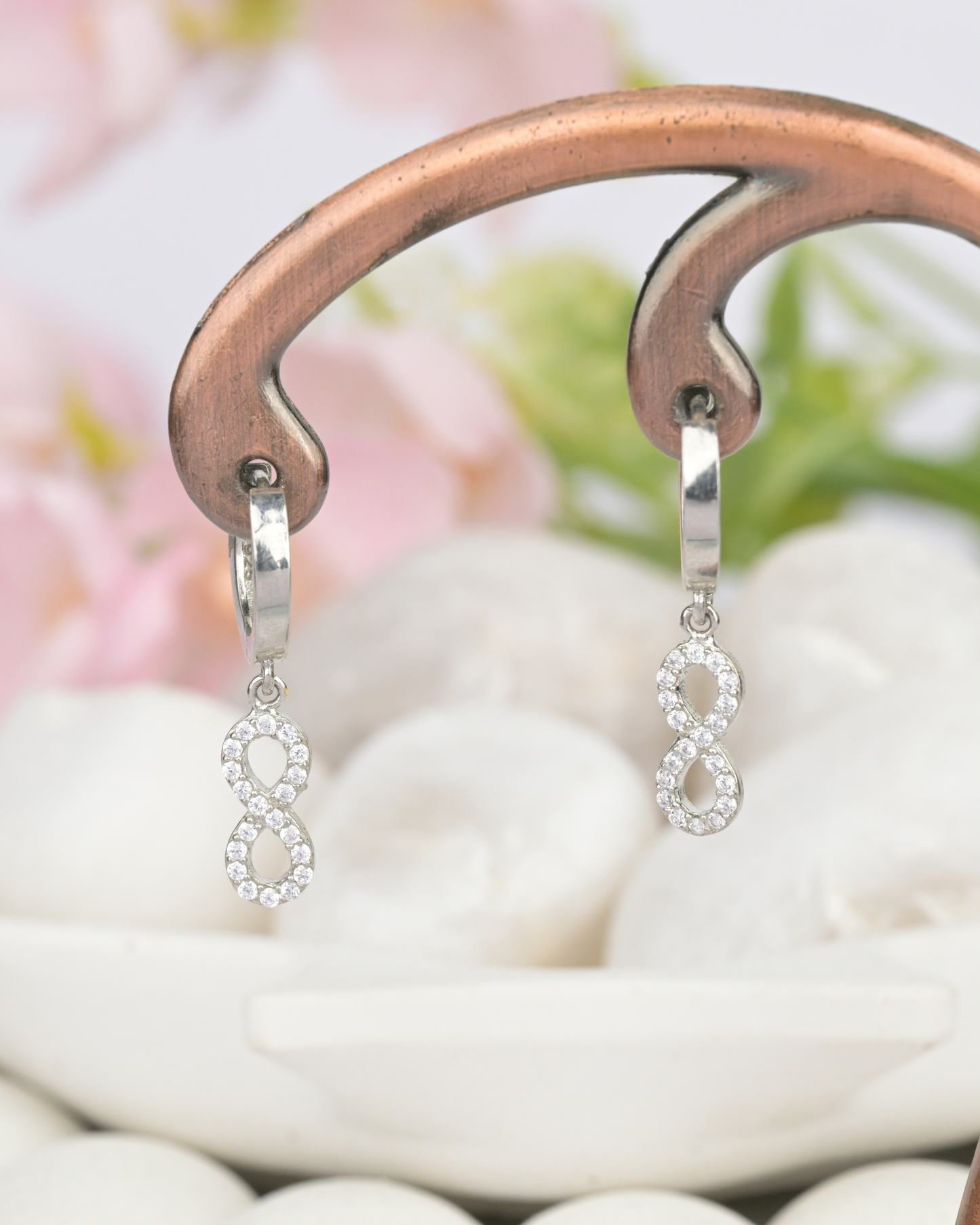 Infinity Drop Hoop Earrings