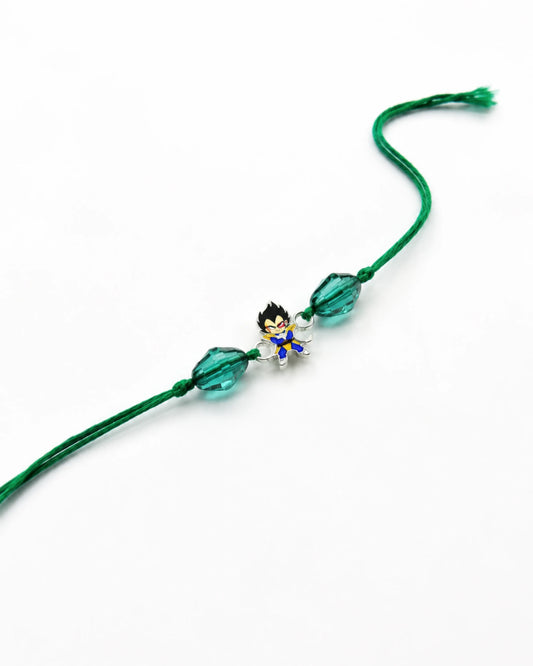 925 Silver Anime Rakhi | Vegeta Character Design - Rakhi