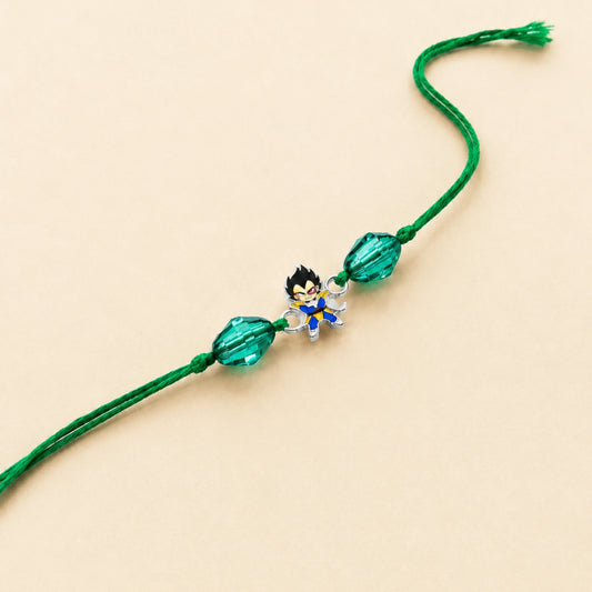 925 Silver Anime Rakhi | Vegeta Character Design - Rakhi