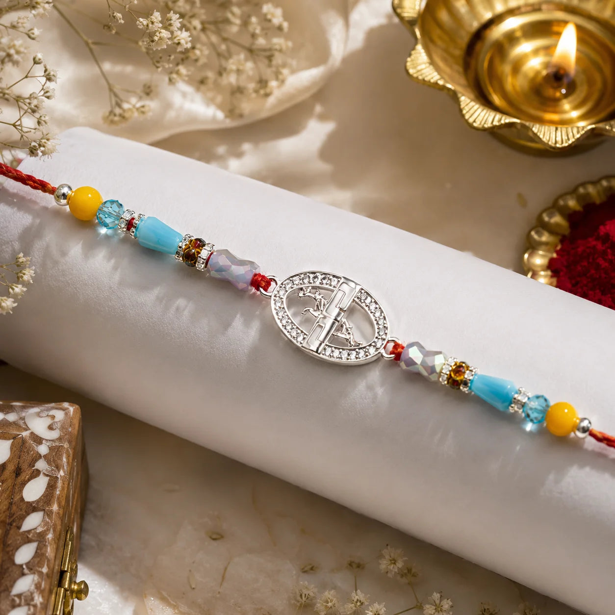 925 Silver Shree Designer Rakhi - Rakhi