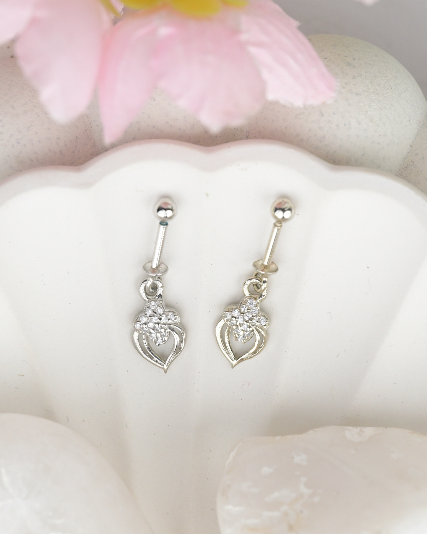 Heart Crystal Bugdi Earring