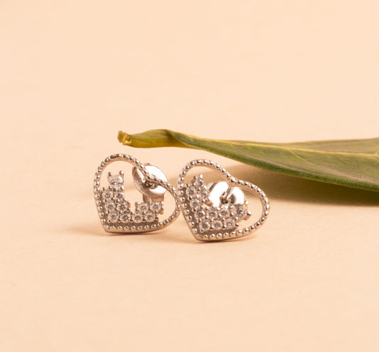 Double Heart Studs