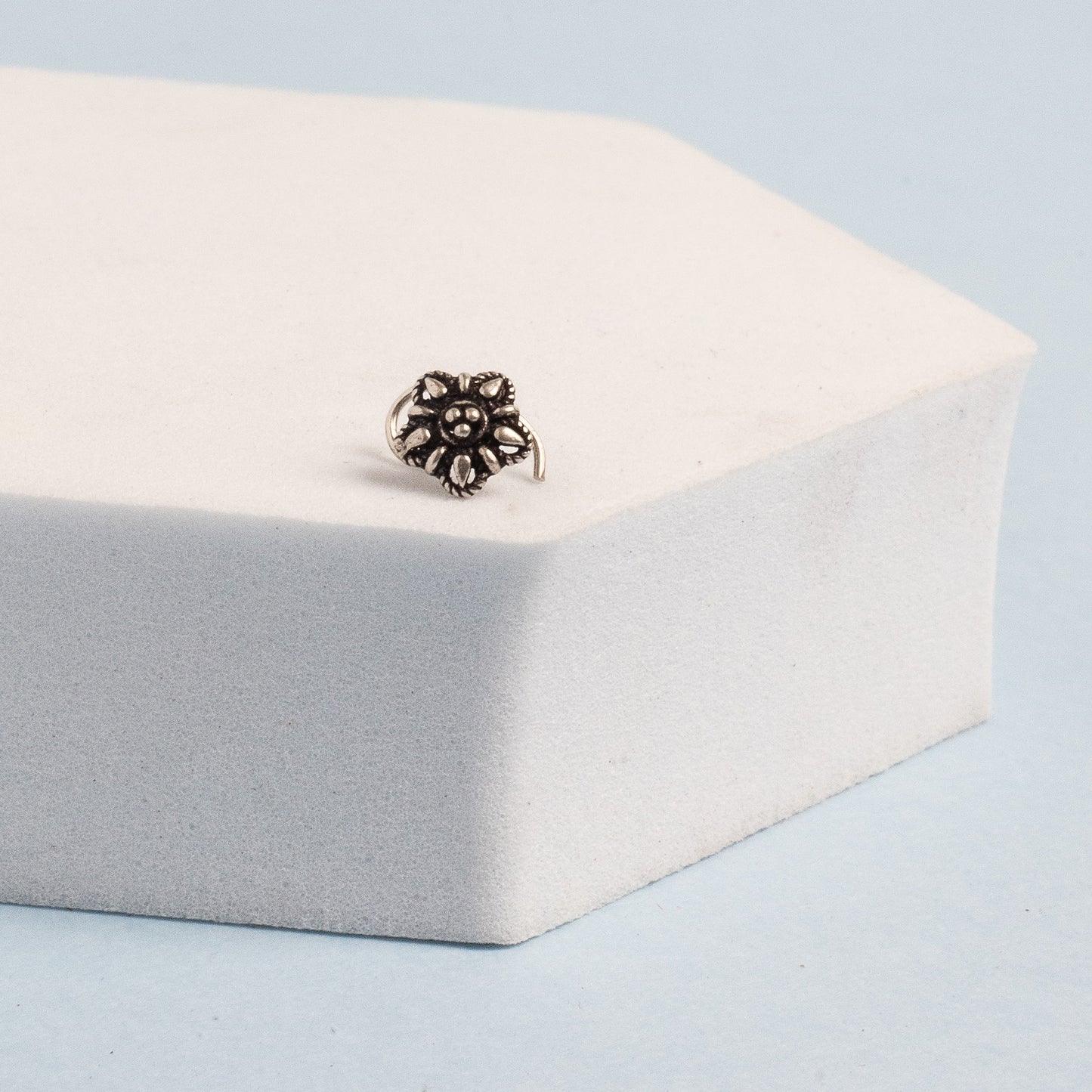 Floral Silver Nosepin