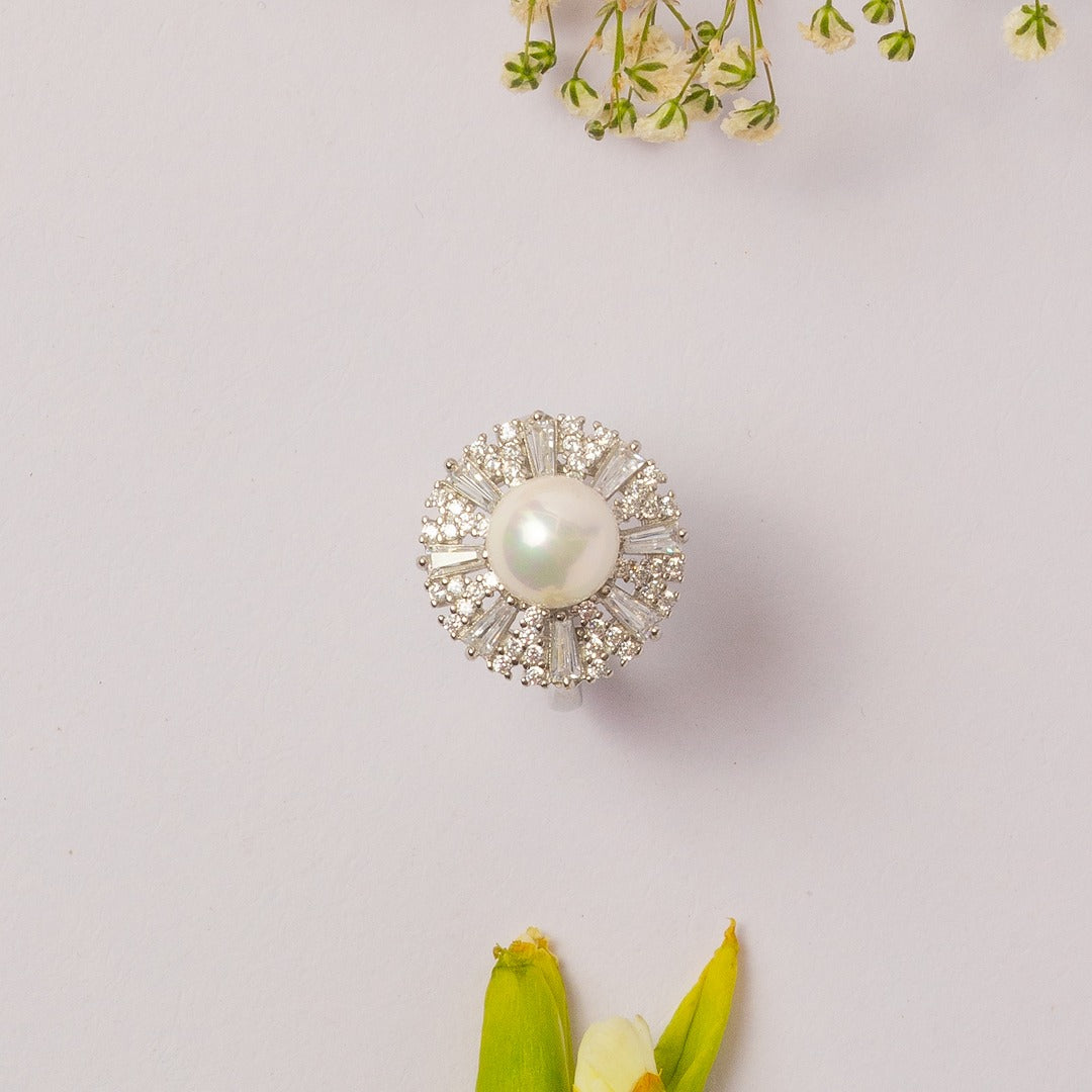 Pearl Silver Ring