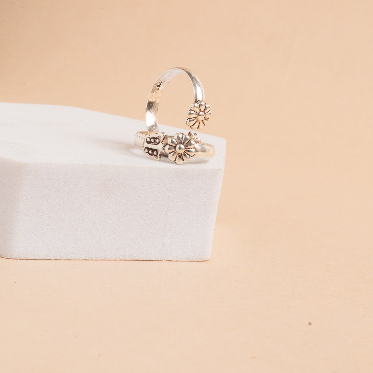 Flower Silver toering