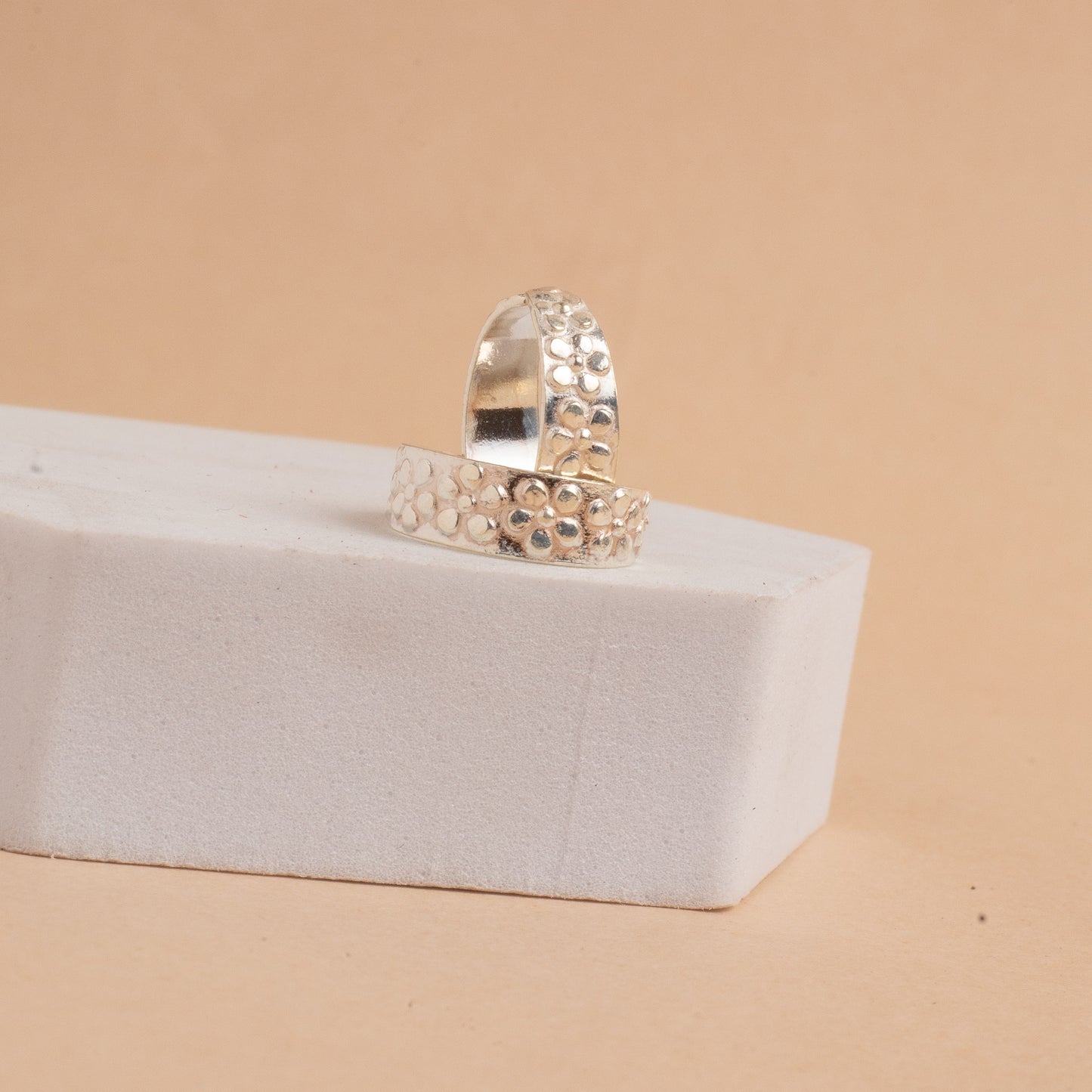 Floral Silver Toe Ring