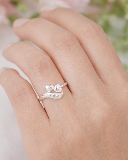 Twin Heart Ring