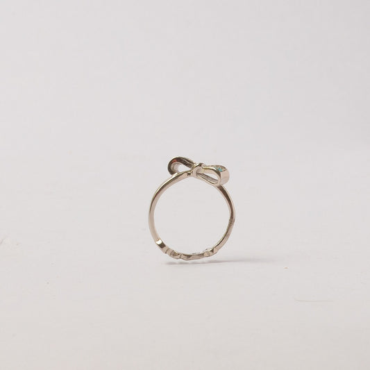 Blue Stone Knot Silver Ring