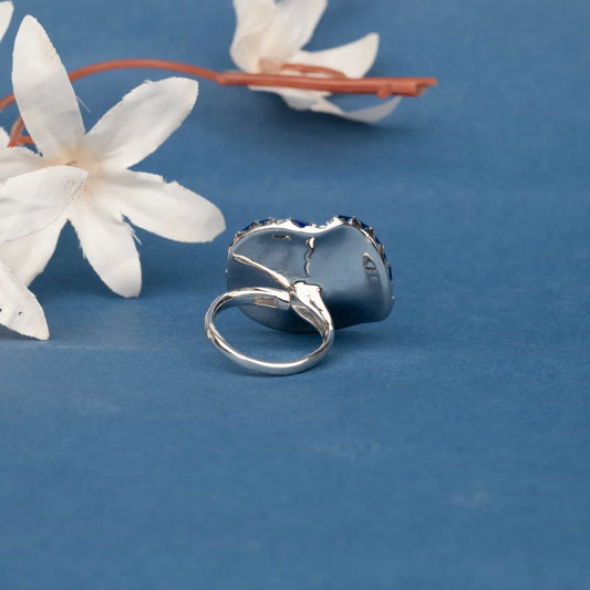 Cobalt lustrous ring - ADJUSTABLE - rings