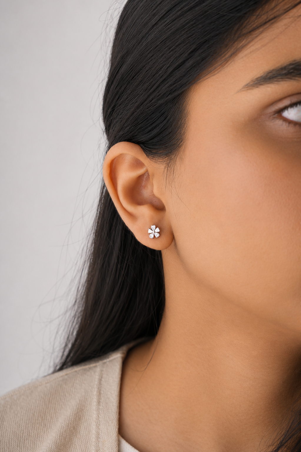 Clover Spark Stud Earrings | 92.5 Sterling Silver