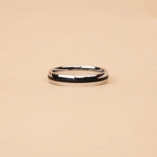 Mono Stripe Band Ring - 18 - rings