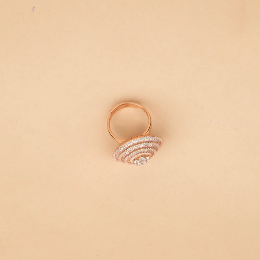 Rose orbit Ring - ADJUSTABLE - rings