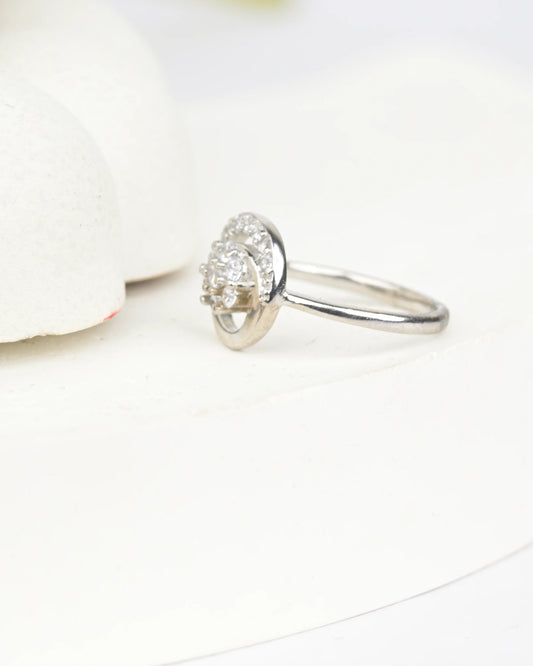 Twist Glow Crystal Ring - 10 - rings