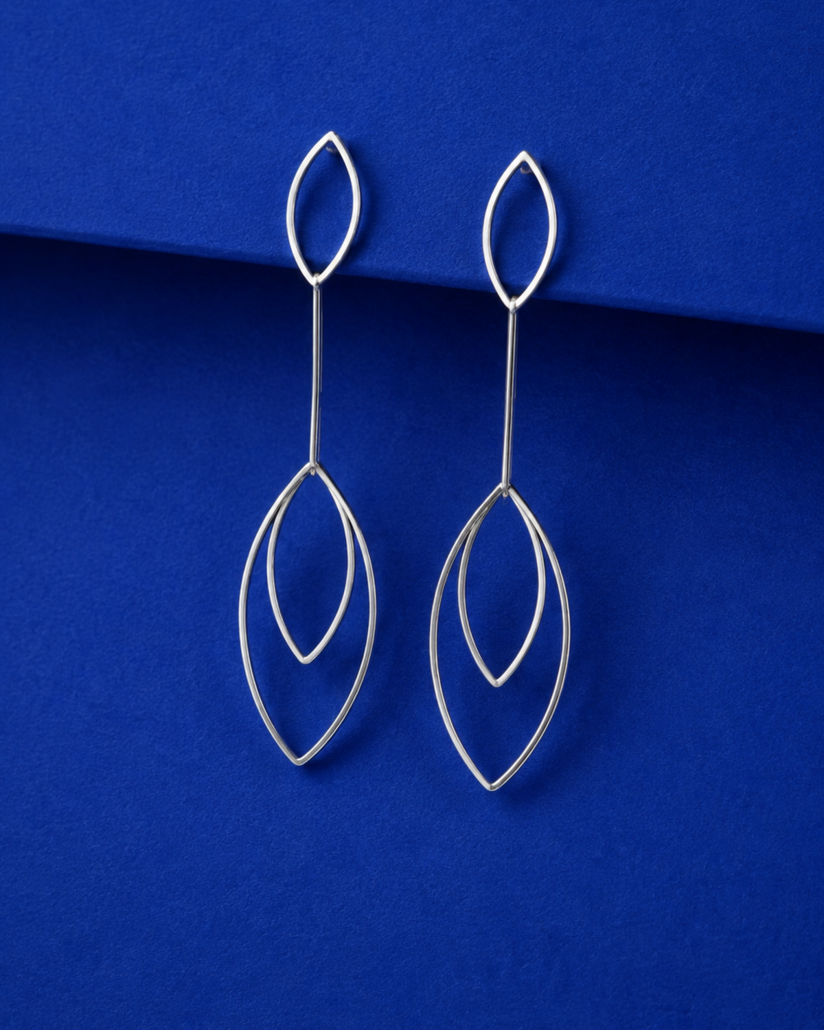 Layered Leaf Drop Earrings | 92.5 Sterling Silver