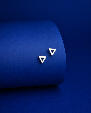 Minimal Triangle Stud Earrings | 92.5 Sterling Silver
