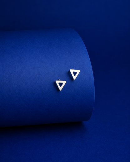 Minimal Triangle Stud Earrings | 92.5 Sterling Silver