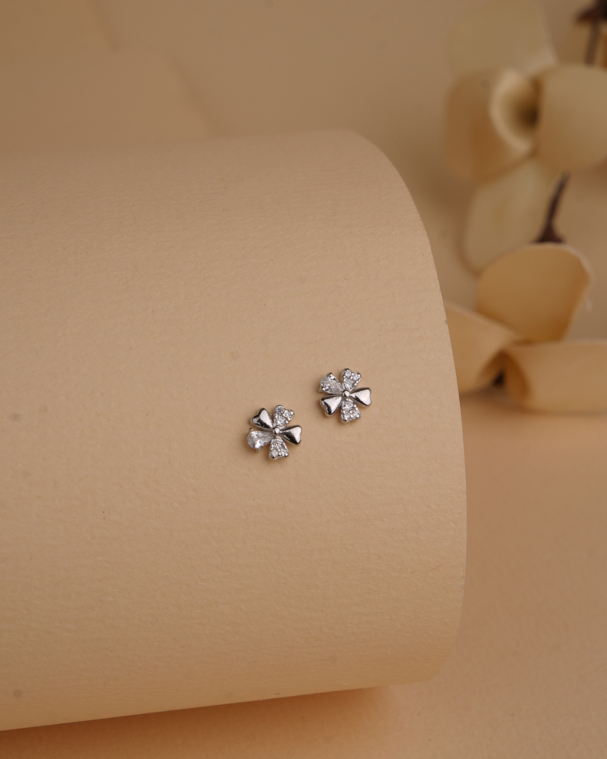 Clover Spark Stud Earrings | 92.5 Sterling Silver