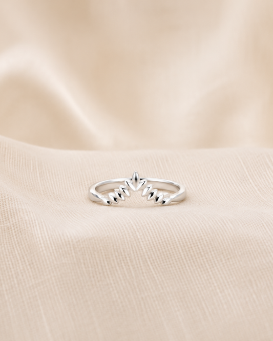 Sparkling Chevron Ring | 92.5 Sterling Silver