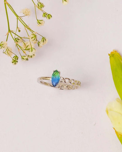 Blue Stone Silver Ring