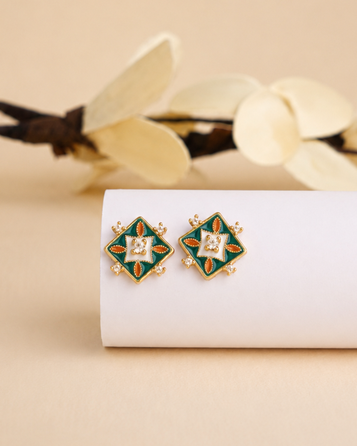Royal Diamond Stud Earrings | 92.5 Sterling Silver
