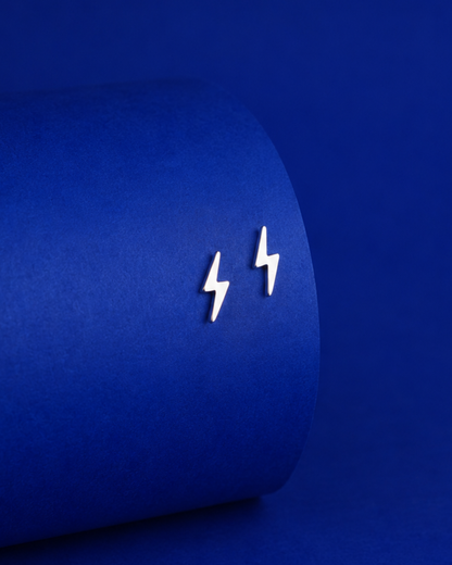 Lightning Bolt Stud Earrings | 92.5 Sterling Silver