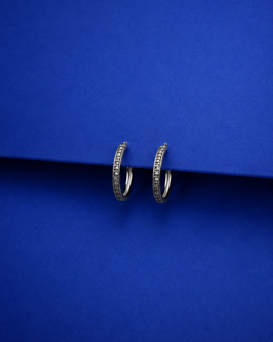Marcasite Hoop Earrings | 92.5 Sterling Silver