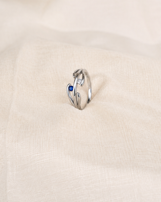 Handcrafted Twisted Open Ring | 92.5 Sterling Silver