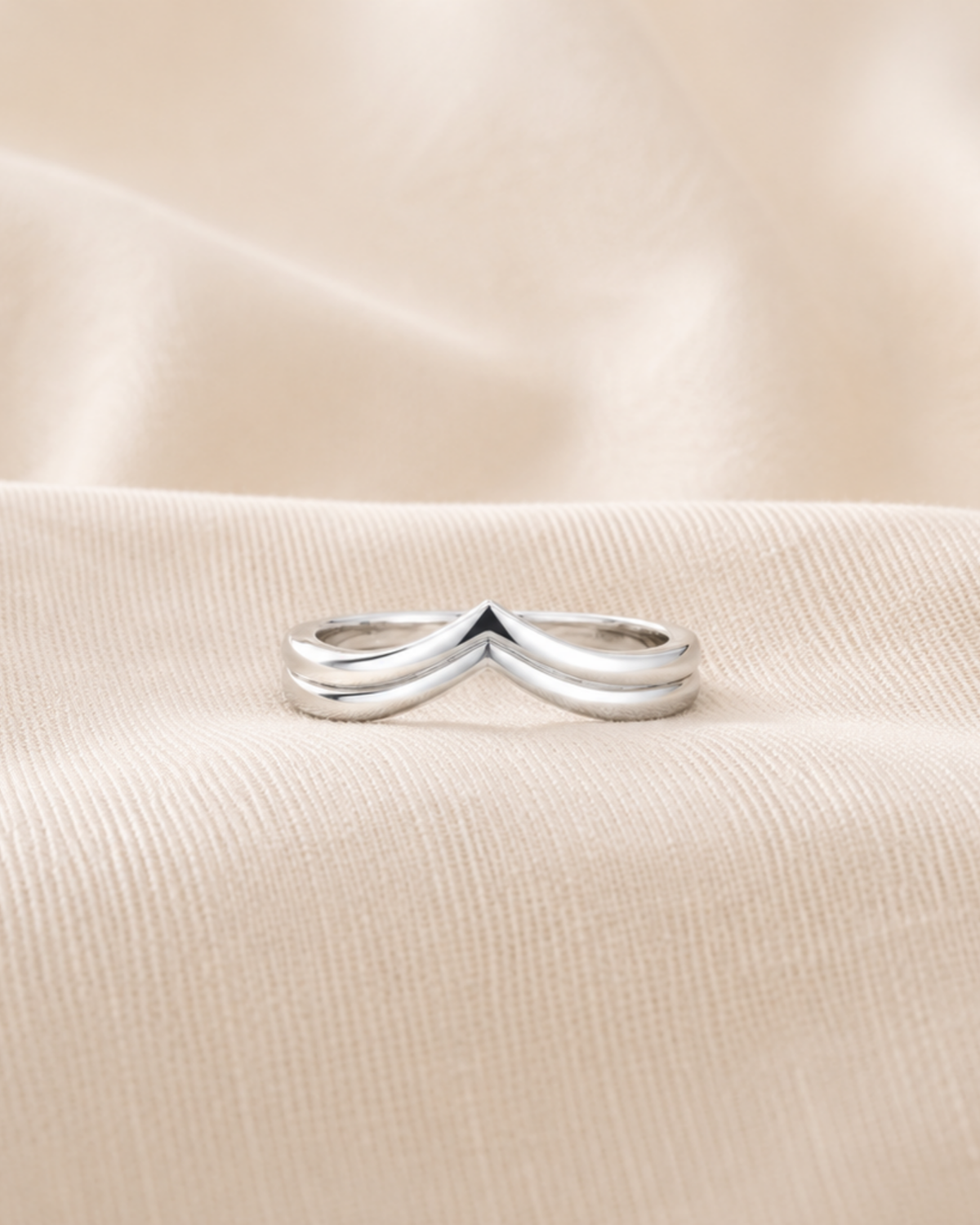 Minimal Triple Chevron Ring | 92.5 Sterling Silver