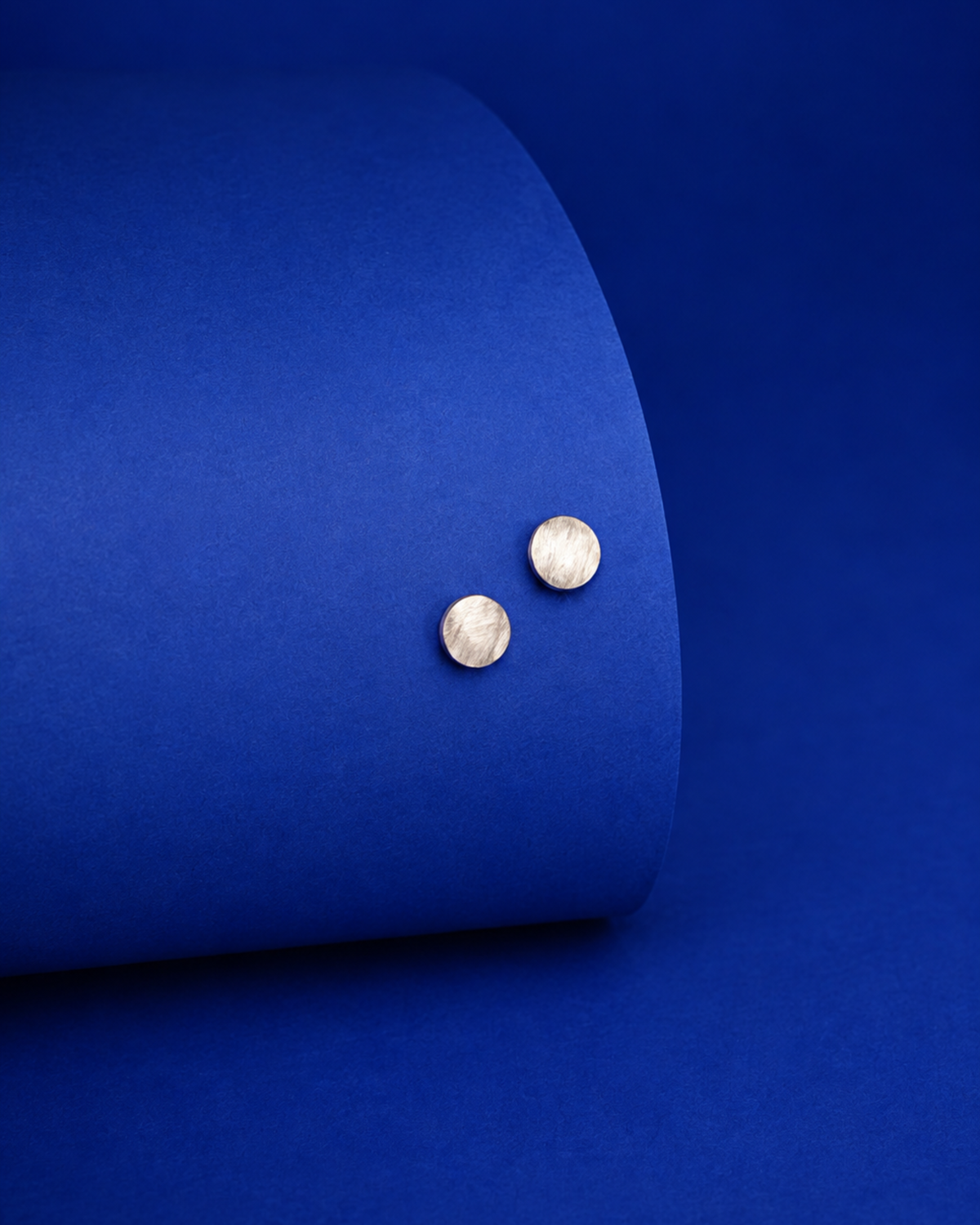 Brushed Circle Stud Earrings | 92.5 Sterling Silver