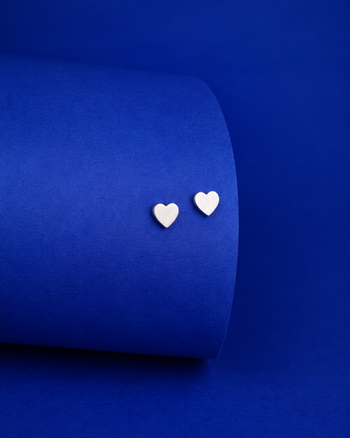 Heart Stud Earrings | 92.5 Sterling Silver