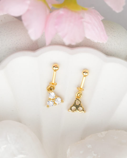 Gold Trio Spark Bugdi Earring