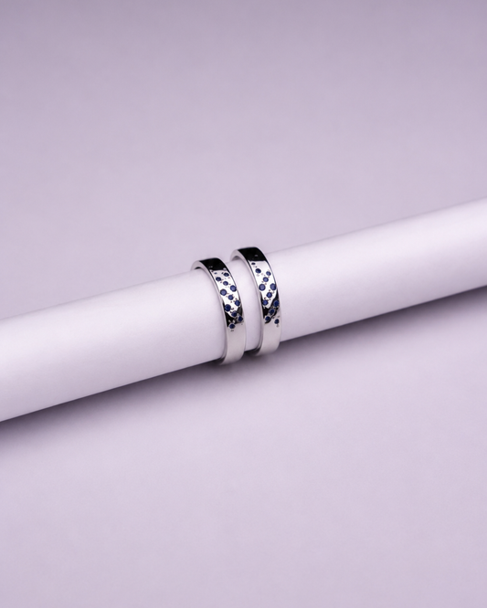 Midnight Dots Toe Ring in 92.5 Sterling Silver