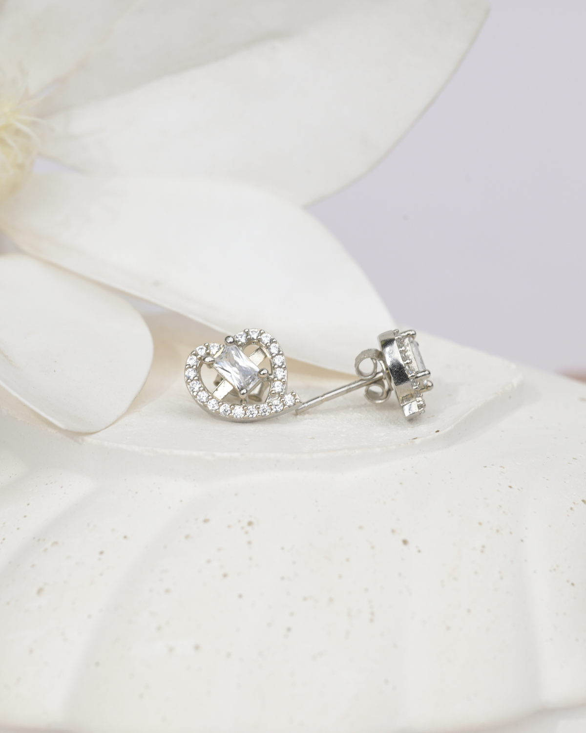 Heartbeam Stud Earrings | 92.5 Sterling Silver