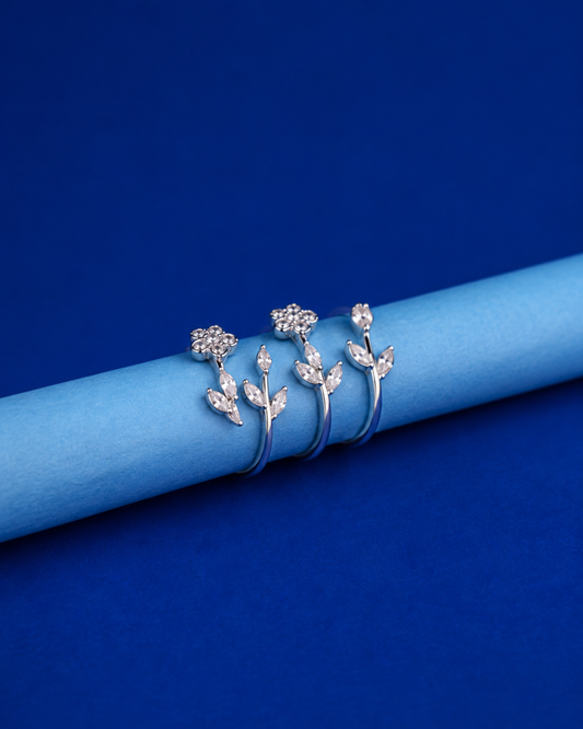Daisy Vine Toe Rings | 92.5 Sterling Silver