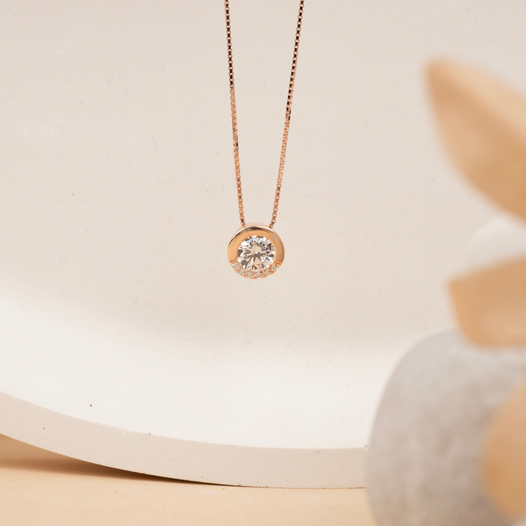 Luna Glow Solitaire Pendant