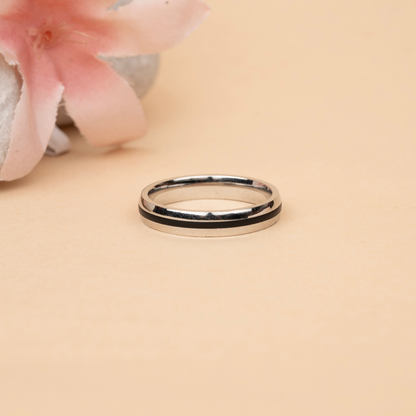 Mono Stripe Band Ring