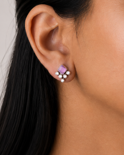 Ruby Princess Stud Earrings | 92.5 Sterling Silver