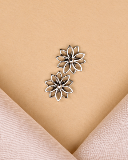 Open Petal Stud Earrings | 92.5 Sterling Silver