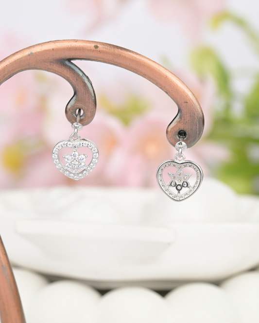 Heart Floral Bugdi Earring