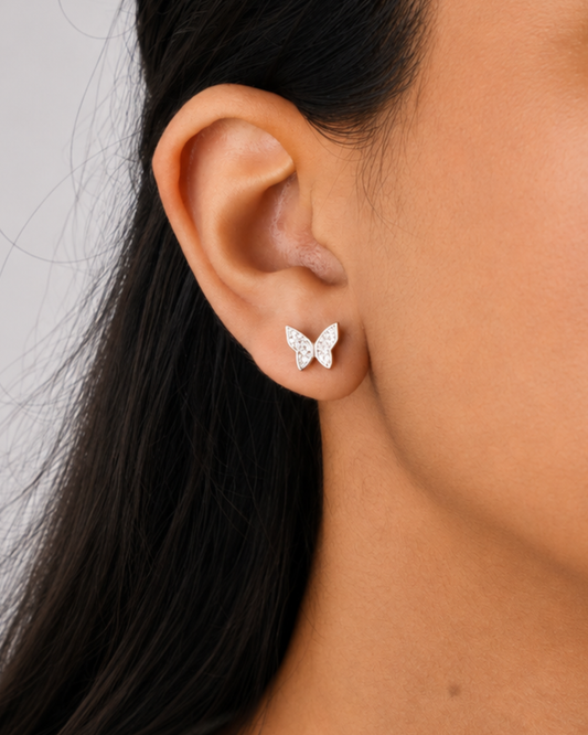 Butterfly Spark Stud Earrings | 92.5 Sterling Silver