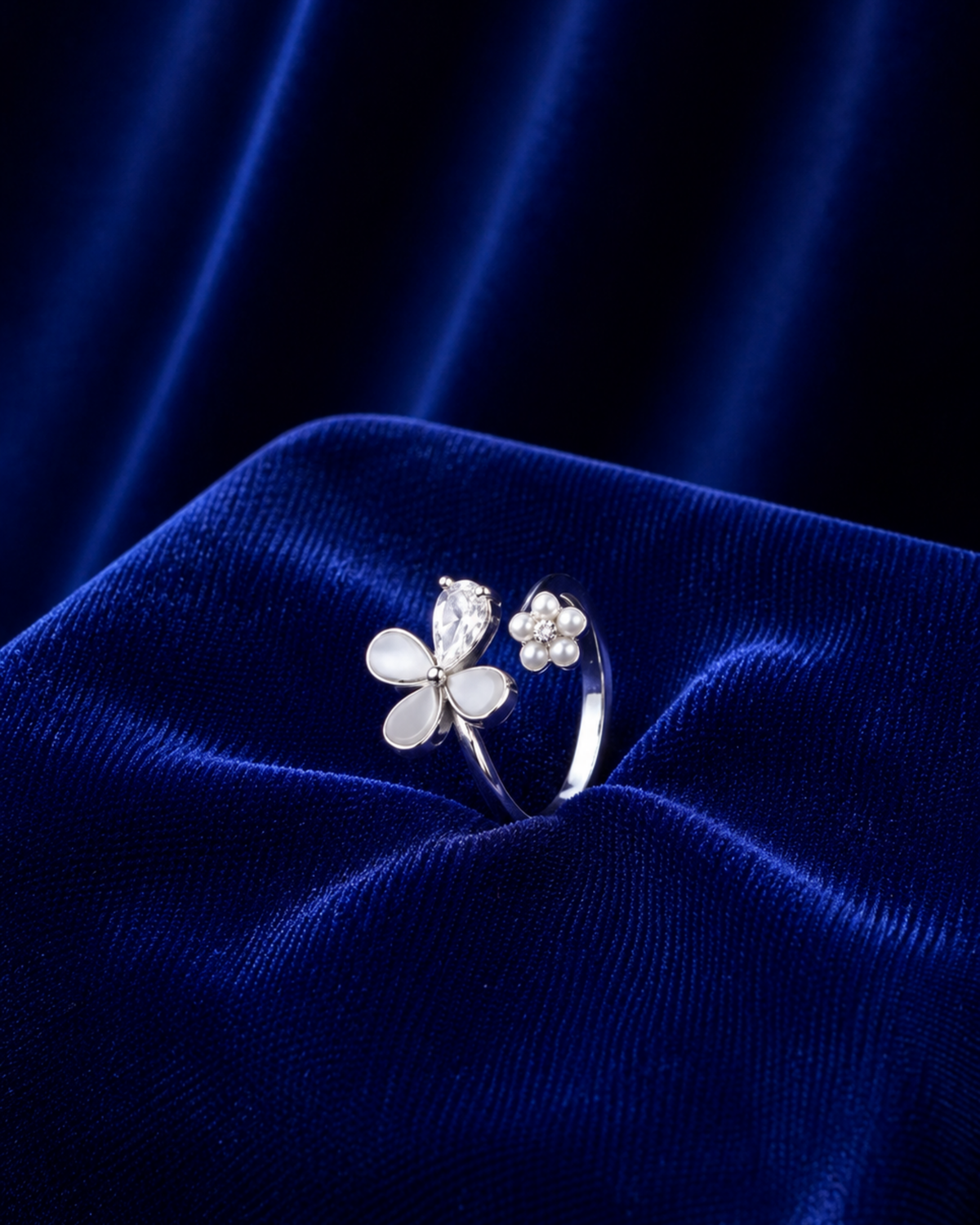 Floral Open Ring | 92.5 Sterling Silver